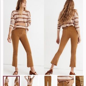 Madewell Tan Corduroy Cali Demi-Boot Pants
